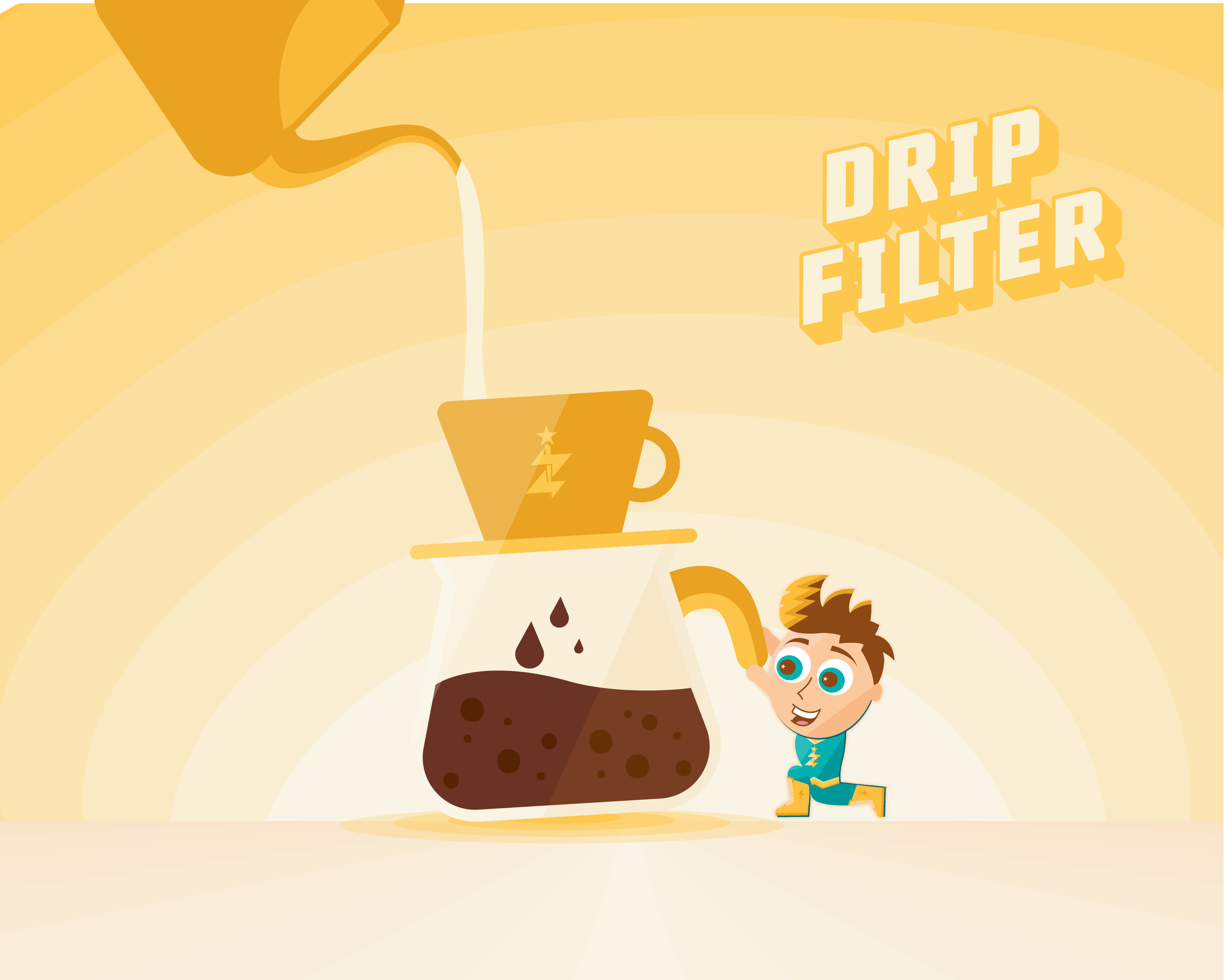 Drip Filter Coffee Brew Guide Graphic